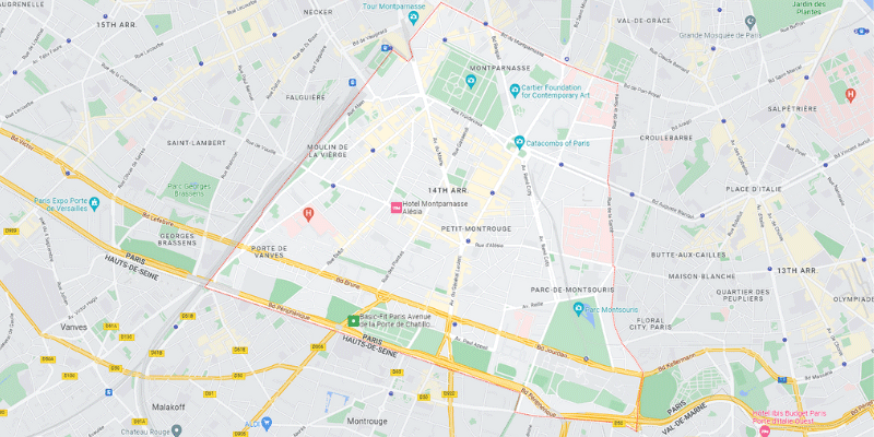 Paris Arrondissement 14 Map