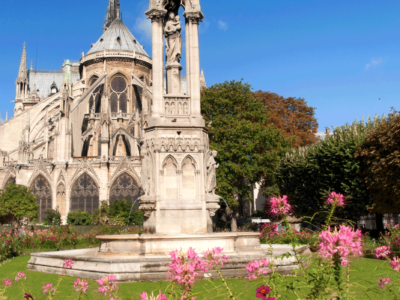 Paris Arrondissement 4 Banner - Notre Dame Cathedral